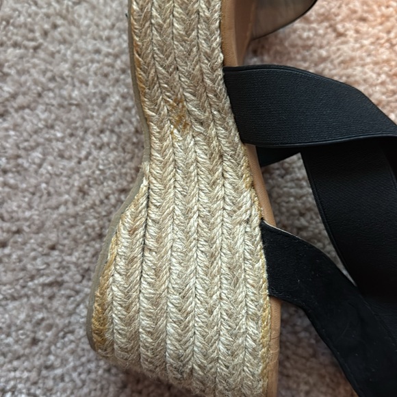 Black Platform Espadrille Sandals - Picture 8 of 10